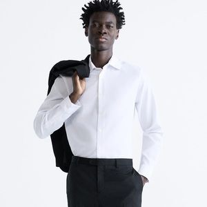 ZARA white dress shirt size Large